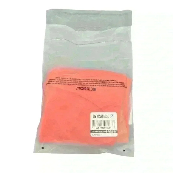 GYMSHARK Turbo Women Sport Leggings Orange Logo Stretch Capri Activewear Medium - Picture 4 of 8